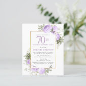 Papier Budget Purple Rose 70e anniversaire Surprise Party (Debout devant)