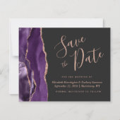 Papier Budget Purple Rose Gold Agate Dark Enregistrer la  (Devant)