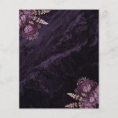 Papier Budget Purple Rose Gold Floral Wedding Invitation (Dos)