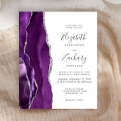 Papier Budget Purple Silver Agate Faire-part de mariage