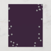 Papier Budget Purple Silver Confetti Faire-part de mariag (Dos)
