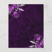Papier Budget Purple Silver Floral Wedding Save the Date (Dos)