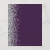Papier Budget Purple Silver Script Parties scintillant En (Dos)