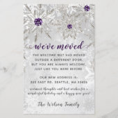 Papier Budget Purple Snowflakes Nous avons déplacé les Ca (Devant)