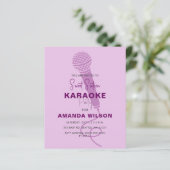 Papier Budget Purple Sweet 16 Karaoke Party Invitation (Debout devant)