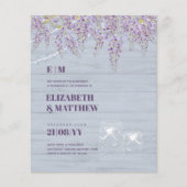 Papier Budget Purple Wisteria Dusty Blue Mariage (Devant)