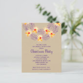Papier Budget Purple Wreath Christmas Holiday Invitations (Debout devant)