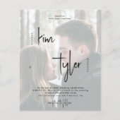Papier Budget QR CODE 2 photos faire-part de mariage (Devant)