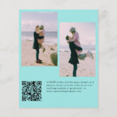 Papier Budget QR CODE 3 photo été mariage plage (Dos)