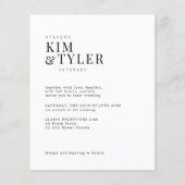 Papier Budget QR CODE 4 photos faire-part de mariage mode (Devant)