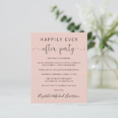 Papier Budget QR Code Blush Mariage Réception Invitation (Debout devant)