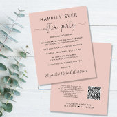 Papier Budget QR Code Blush Mariage Réception Invitation