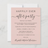 Papier Budget QR Code Blush Wedding ReceptIon Invitation (Devant)