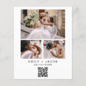 Papier Budget QR Code Calligraphie Faire-part de mariage (Dos)