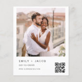 Papier Budget QR Code Calligraphie Faire-part de mariage (Dos)