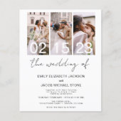 Papier Budget QR Code Calligraphie Faire-part de mariage (Devant)