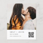 Papier Budget QR Code Calligraphie Faire-part de mariage (Dos)