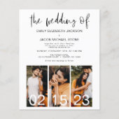 Papier Budget QR Code Calligraphie Faire-part de mariage (Devant)