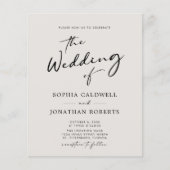 Papier Budget QR Code Calligraphy Eggshell Mariage Invita (Devant)