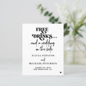 Papier Budget QR code casual wedding save the date card (Debout devant)