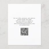 Papier Budget QR code casual wedding save the date card (Dos)