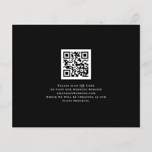 Papier Budget QR Code Décidé Pour Chaque Noir Enregistrer (Dos)
