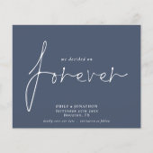 Papier Budget QR Code Décidé sur Forever Navy Save Date (Devant)