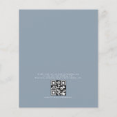Papier Budget QR Code Dusty Faire-part de mariage bleu (Dos)