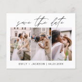 Papier Budget QR Code - Enregistrer la date Modern 3 Phot (Devant)