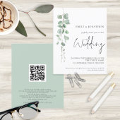 Papier Budget QR Code Eucalyptus Faire-part de mariage