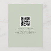 Papier Budget QR code Eucalyptus Floral Mariage Date de s (Dos)