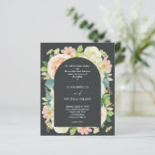 Papier Budget QR Code Floral Mariages Invitations (Debout devant)