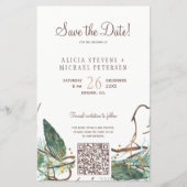 Papier Budget QR code forêt PHOTO mariage enregistrer la  (Devant)
