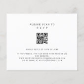 Papier Budget QR CODE invitation de mariage rustique et é (Dos)
