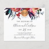 Papier Budget QR CODE invitation de mariage rustique et é (Devant)