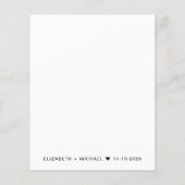 Papier Budget QR Code Mariage après l'invitation du parti (Dos)