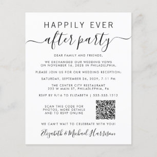 Papier Budget QR Code Mariage après l'invitation du parti
