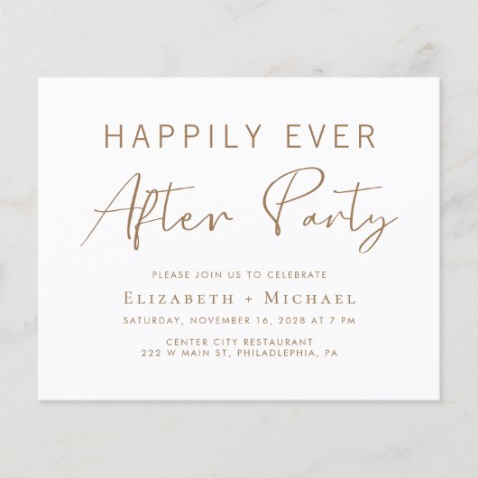 Papier Budget QR Code Mariage après l'invitation du parti (Devant)