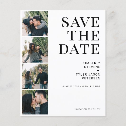 Papier Budget QR CODE mariage multi photo enregistrer la  (Devant)