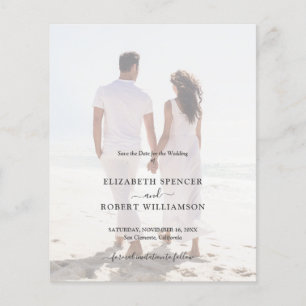 Papier Budget QR Code Mariage photo Enregistrer la date