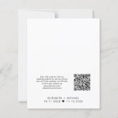 Papier Budget QR Code Mariage Réception Enregistrer la da (Dos)