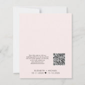 Papier Budget QR Code Mariage Réception Enregistrer la da (Dos)