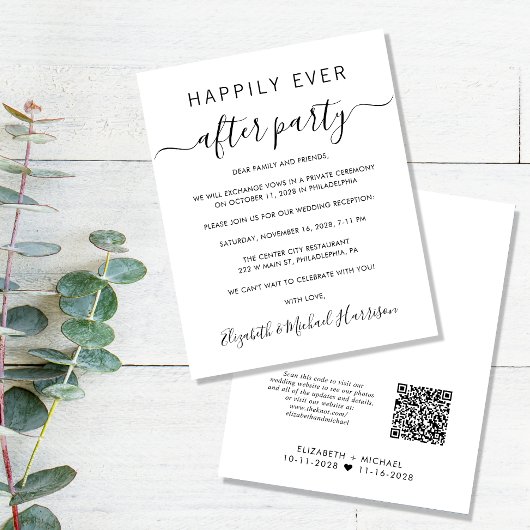 Papier Budget QR Code Mariage Réception Enregistrer la da
