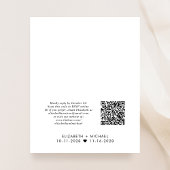 Papier Budget QR Code Mariage Réception Invitation