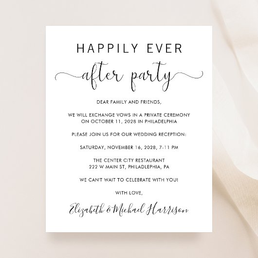 Papier Budget QR Code Mariage Réception Invitation