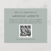 Papier Budget QR Code Mariage Site Web Silvery Sage Encl (Devant)