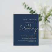 Papier Budget QR Code Marine Faire-part de mariage de scr (Debout devant)