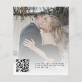 Papier Budget QR CODE moderne photo faire-part de mariage (Dos)