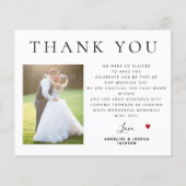 Papier Budget QR CODE moderne photo mariage merci (Devant)