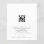 Papier Budget QR Code Moderne Script Mariage Invitation (Dos)